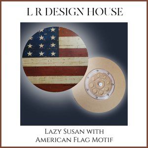 Lazy Susan with American Flag Motif